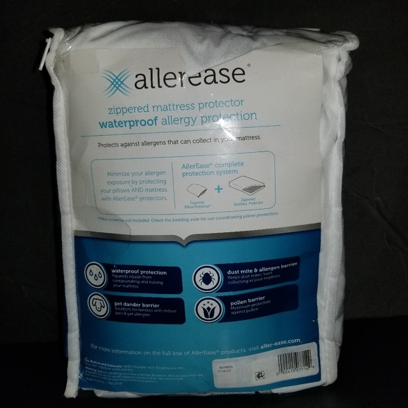 New Allerease Zip Mattress Protector Waterproof Queen - Picture 7 of 9
